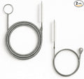2-Pack Long Pipe Cleaners - 61" & 40" Stainless Steel Tube Cleaning Brush Set, Flexible Sunroof Drain Cleaning Tool for Sink, Refrigerator, Aquarium, Car Maintenance