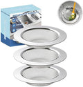 RQYEKDO Kitchen Sink Strainer Stainless Steel with Fine Mesh4.4 inch Wide Rim Drain Strainer | Fits Standard Sinks & GarbageDisposals(Silver)