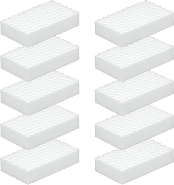 10Pcs Melamine Foam Sponge, 2X Density Magic Cleaning Eraser, Durable Multi-Surface Scrubber for Kitchen, Bathroom, Wall, Shoe, Car, Sink & Floor Household Cleaning Essentials(10 Pcs-2X Density)