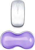 Mouse Wrist Rest Pad, 5.71" Ergonomic Cool Silicone Gel Wrist Support Pad for Effortless Typing & Pain Relief, Non-Slip Base Wrist Support Cushion for Gaming, Computers, Laptops, Office Use Purple