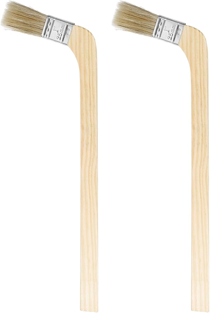 HARFINGTON Paint Brush 2Pcs 1" Brush Width Reusable Variety Angle Bend Brushes Radiator Paint for All Latex Oil Painting Furniture Walls Home Improvement