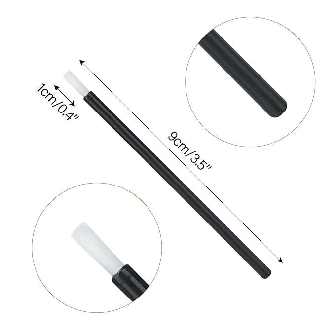 G2PLUS Lip Brushes, 50Pcs Disposable Lip Gloss Wands, Portable and No-Clean Lipstick Applicator, Nail Polish Brushes Makeup Tool for PYO Cookie Paint, Painting, Detail Brush