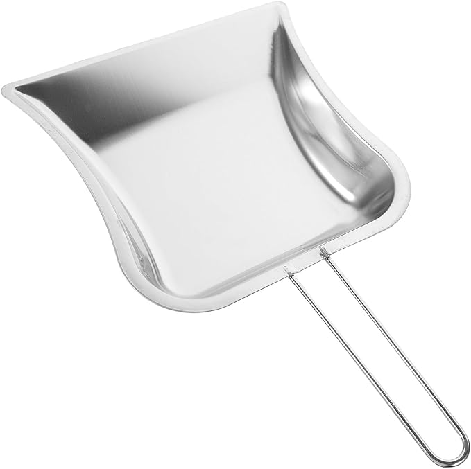 Stainless Steel Handheld Dustpan with Handle 2pcs, Portable Practical Trash Shovel Set for Kitchen and Household Cleaning