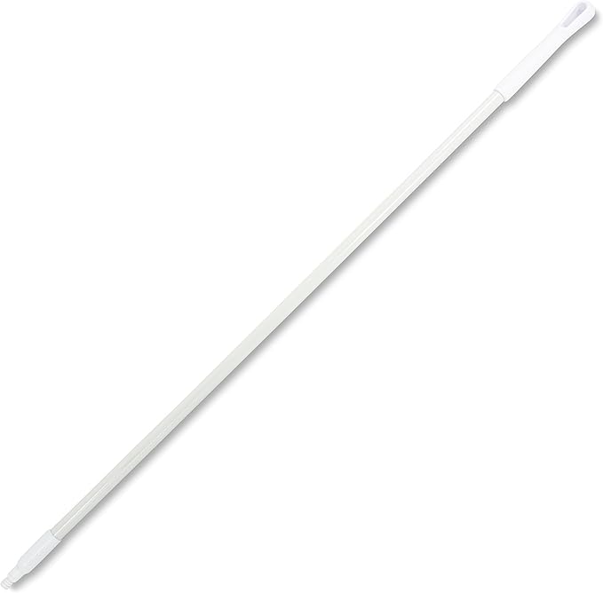 SPARTA Fiberglass Broomstick Replacement Broom Handle with Acme Threaded Tip for Industrial Cleaning Tools, Fiberglass, 60 Inches, White, (Pack of 12)