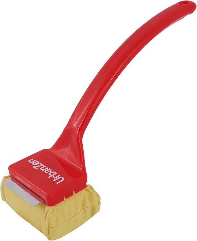 UrbanZen BBQ Grill Cleaner Brush, Steam Grill Brush for Outdoor Grilling with Replacement Scrub Sponge + Superior Scraper, No Wire Bristle (Grill Brush)