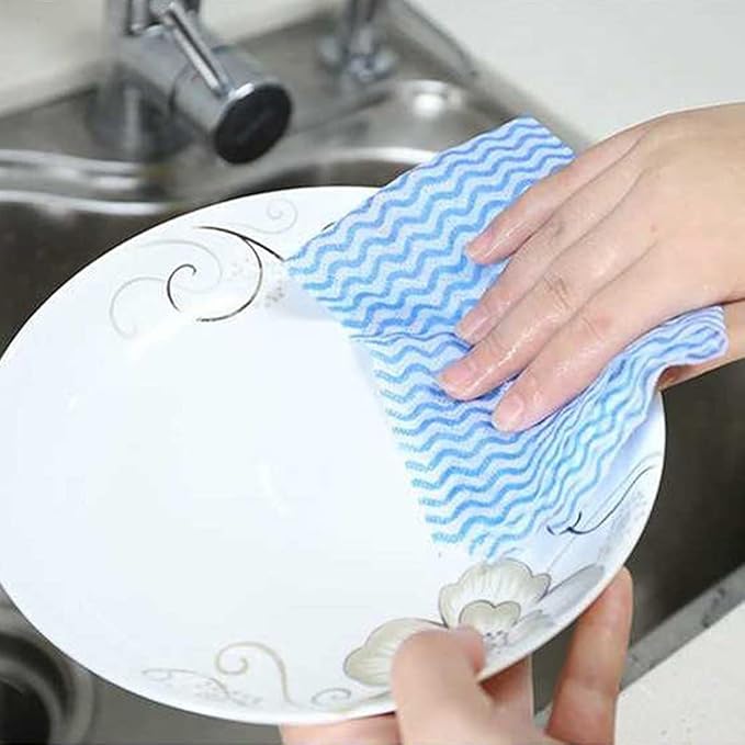 Disposable Towels Wipe Dish Cloths Reusable Towels Handy Wipes Quick-Dry 50 Count/Roll Reusable Wipes For Kitchen