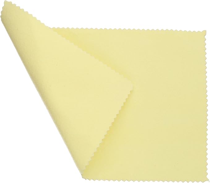 Sunshine Polishing Cloth – Soft Yellow Cloth Cleans Jewelry, Gold, Silver, Brass, Copper and Metals – Leaves A Long-Lasting Luster, No Scratching, Non-Abrasive – 7.5 x 5 Inches