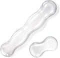 Clear Gel Wrist Rest for Keyboard and Mouse Soft Comfortable Wrist Support for Keyboard Cute Wrists Rest Set Suit for 60%/75% Keyboards and 14In Notebook Game Work(Transparent White)