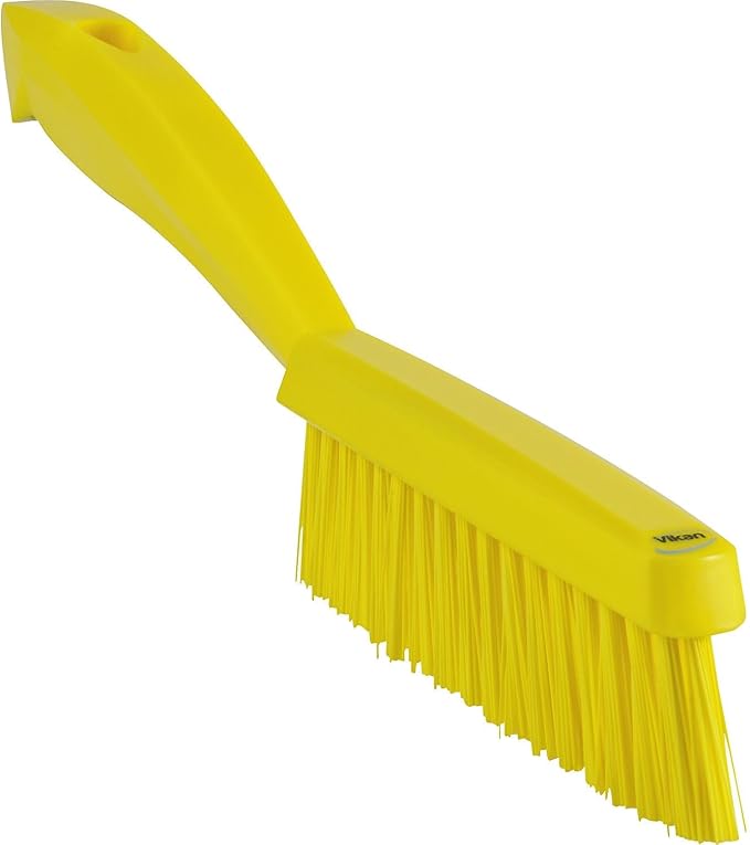 Vikan 41956 Brush,Narrow Hand,Stiff,11" x .75",PP/PBT,Yellow