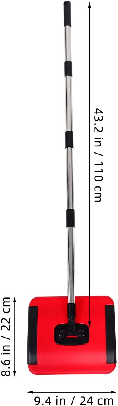 Cordless Hand Push Carpet Sweeper with Rotating Brush Rolls for Pet Hair and Dust Removal Versatile Floor Cleaner for Carpets Hardwood Floors Tiles Easy Maintenance Manual Vacuum