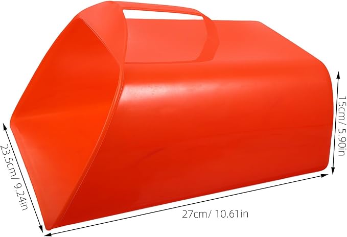 TOYANDONA Portable Handheld Dustpan Small Scooper with Handle for Home and Office Garbage Collection Table Cleaning, Red Plastic Multi-use Trash Pan