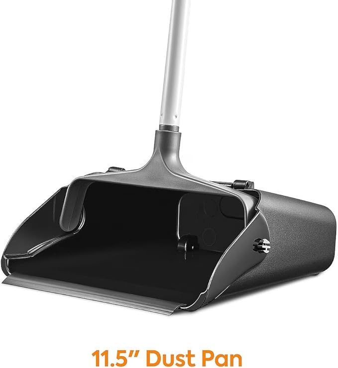 Professional Heavy Duty 36.4" Plastic Upright Dustpans, Black