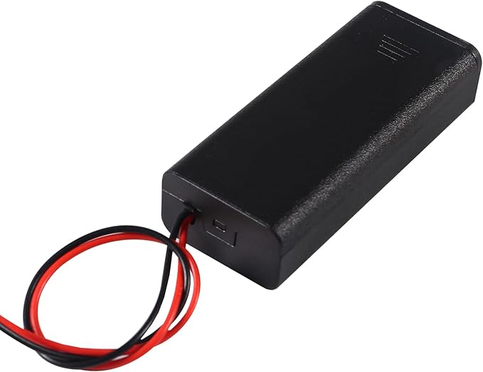 DIANN 10pcs AAA Battery Holder with Switch ON Off Case Back Cover 2X 1.5V Batteries Charger Holder Spring Clip Storage Box Cell Cable