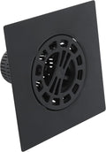 Danco 11087 Square Shower Hair Catcher with Replacement Baskets, Shower Drain Protector in Matte Black