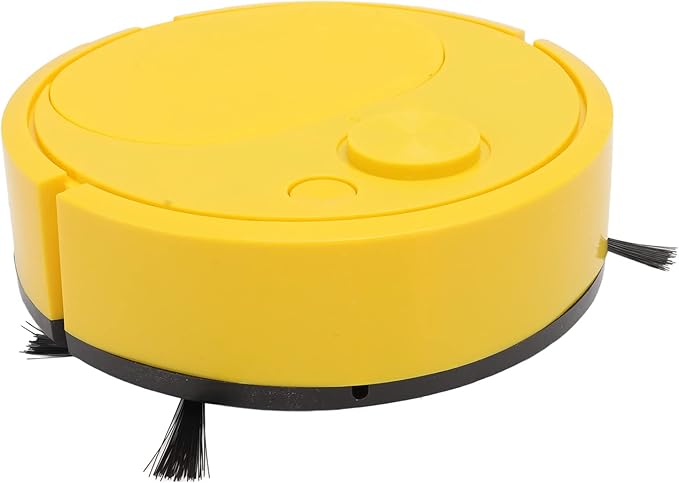 Smart Vacuum Robot Cleaner, 5V USB Rechargeable Mini Vacuum Robot, Smart Sweeping Robot for Home Carpet Floor Marble Tile(Yellow)