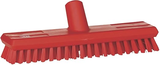 Vikan 70414 Deck Scrub,Waterfed,Stiff,11",PP/PBT,Red