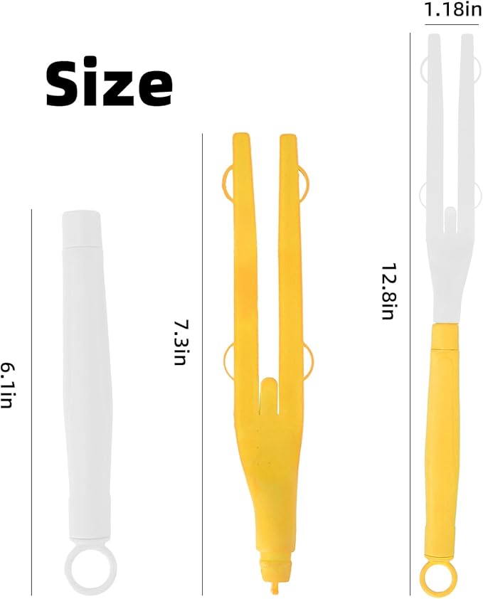 Duster Handle Compatible with Swiffer Duster,Replacement Extendable Dusters Mop Handles for Swiffer Refill,Replaceable Small Duster Refill Handles for Tight Spaces(Yellow,2Pcs)