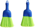 Poly Fiber Mini Broom Whisk Handheld Brush Head with Hang Hole for Outdoor Car Porch Debris Dust Dirt Driveways Sidewalks (2)