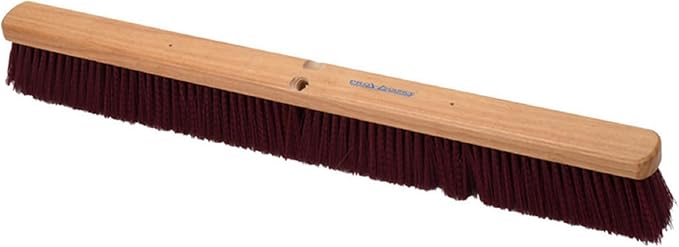 PRO SOURCE Heavy Duty Rough-Surface Push Broom Head with Threaded Block: 30" Wide