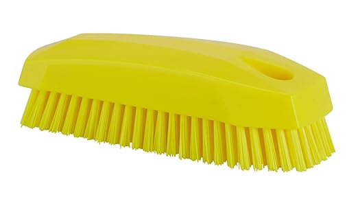Vikan 64406 Brush,Nail,Stiff,PP/PBT,Yellow