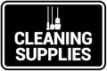 Signs ByLITA Classic Framed Cleaning Supplies Sign (Black) - Large