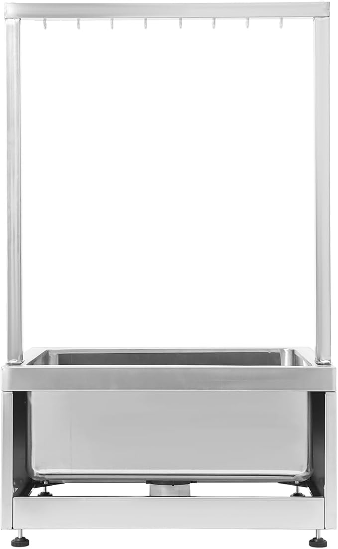 Stainless Steel Floor Mop Sink, Mop Service Basin Sink with Cleaning Tool Rack for Commercial kitchen, Restaurant, Business, Garages |21.65" x 18.9" x 10.6"