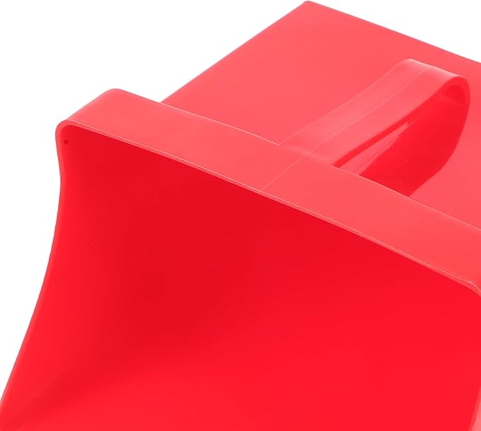VOSAREA Handheld Dustpan and Garbage Shovel, Thickened Red Plastic Reusable Table Cleaning Dust Pan with Handle for Home and Office Use
