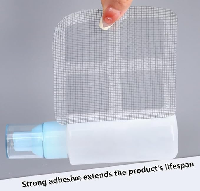 30-Pack Disposable Shower Drain Hair Catchers, Mesh Sticker Covers for Bathroom, Tub, Sink & Laundry to Catch Human and Pet Hair
