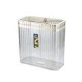 Bathroom Trash Can with Lid3.5 Gallon Garbage Can，for Bedroom, Office, Plastic Slim Waste Basket with Press Top Lid, 15l Clear Trash Bin for Home Slim Trash Bin Clear, Kitchen(Transparent)