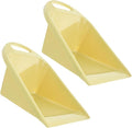 Toyvian Handheld Dustpan Set 2pcs Compact Citrus Yellow Desktop Trash Cleaning Dustpan with Handle for Home Office Kitchen Table Use