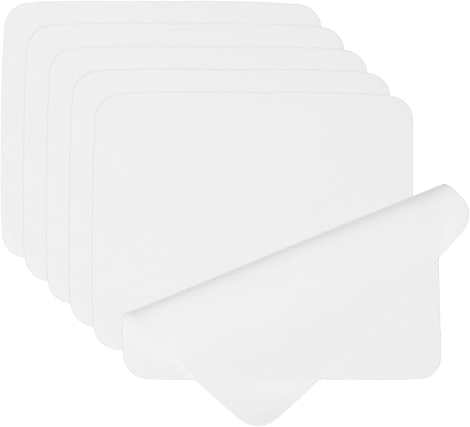 PATIKIL Glasses Cleaning Cloth 6.9" x 5.7", 6 Pcs Microfiber Eyeglasses Cleaner Cloths Soft Suede Wipe Screen for Camera Len Eyeglass Screens Phones Smart Devices, White