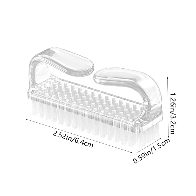 5 Pcs Handle Grip Nail Brush for Cleaning Fingernails, Nail Scrub Brush Fingernail Brush Nail Cleaning Brush with Soft Bristles for Toes and Nails Men Women (S)