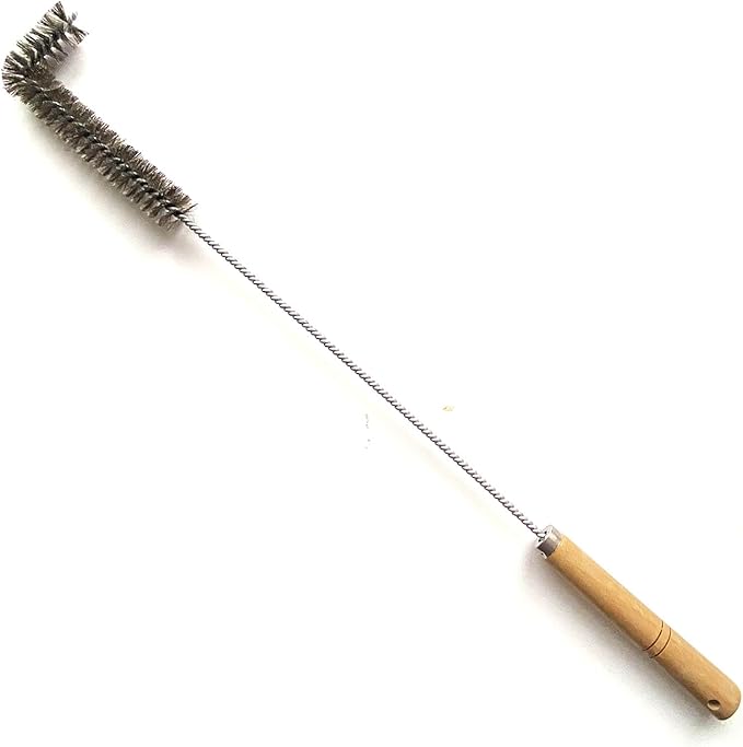 SUNRISE Fryer Brush with Long Handle (Stainless Steel, L Brush)