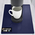 GORILLA GRIP Silicone Coffee Mat, Espresso Machine Bar Accessories, Keep Kitchen Counters Clean, Stays in Place, Waterproof and Heat Resistant Dish Drying Mats, Home Decor Essentials, 10x14, Navy