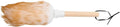 Wool Duster Small Size White with Metallic Tip, Washable Lambswool Cleaning Tool for Home and Car Dust Removal, Ceiling Fan and Interior Dust Cleaner