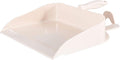 Superio Heavy Duty Plastic Step-on Dustpan with Comfort Grip Handle White, Durable, Lightweight Multi Surface Dust Pan Easy Broom Sweeping, 10-inch Wide, 1-Pack