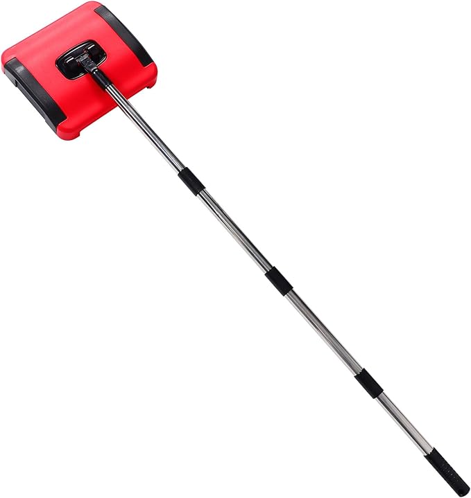 Cordless Hand Push Carpet Sweeper with Rotating Brush Rolls for Pet Hair and Dust Removal Versatile Floor Cleaner for Carpets Hardwood Floors Tiles Easy Maintenance Manual Vacuum