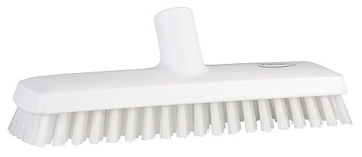 Vikan 70435 Deck Scrub,Medium,11",PP/PBT,White