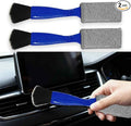 Double-Headed Car Cleaning Brush, Car Detailing Brush, Durable, Easy to Store Without damaging Interior Surfaces; Suitable for Cleaning dashboards (2PCSBlue)