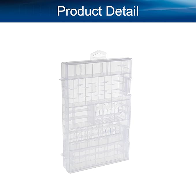 Heyiarbeit Battery Storage Box Battery Storage Case Transparent Holder Organizer Box Battery Container for AAA/AA/C/D/9V Batteries 1Pcs