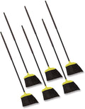 Jumbo Smooth Sweep Angled Broom, 46" Handle, Black/Yellow, 6/Carton