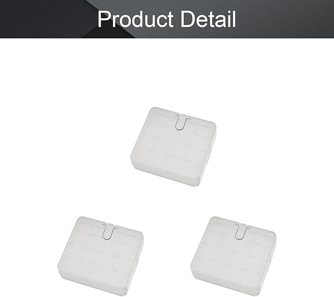 Fielect 3Pcs 18650 Battery Storage Case Holder Organizer 4 Capacity Battery Storage Box for 18650 Battery, Transparent
