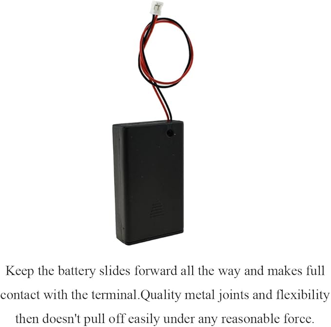 HAHIYO 3xAAA Battery Holder with JST Connector Portable Supply Quick Swap Securely Lids Convenient On/Off Switch Plastic Batteries Storage Box Case 4 Pieces for LED Christmas Light RC Plane Mordel