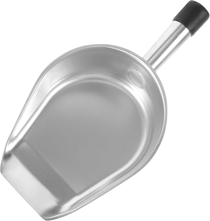 FRCOLOR Small Stainless Steel Handheld Dustpan Portable Garbage Shovel with Narrow Mouth Steel Handle for Home and Office Cleaning Tasks