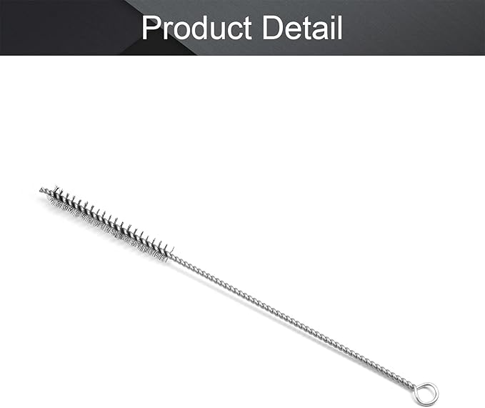 Utoolmart Steel Wire Cleaning Brush, Spiral Power Tube Cleaning Tool, Bottle Brush, 0.5-inch Diameter 12-inch Length, 10pcs
