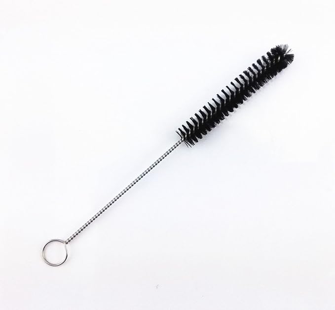 yueton?Pack of 10 Black Nylon Tube Pipe Nozzle Brush Dia 10mm with Wire Loop Handle