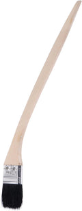 uxcell Bent Radiator Paint Brush 16" Length 1.5" Width Bristle with Long Wood Handle for Wall Treatment Black