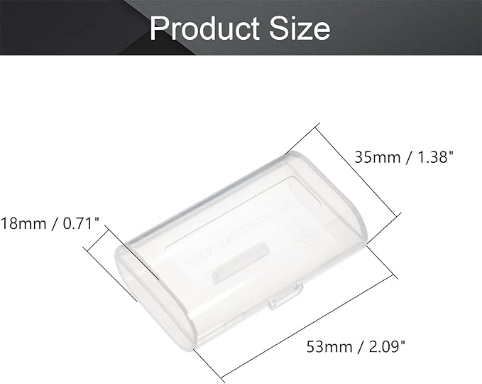 Fielect 2 x AA Battery Storage Case Holder Organizer Box Transparent 5Pcs