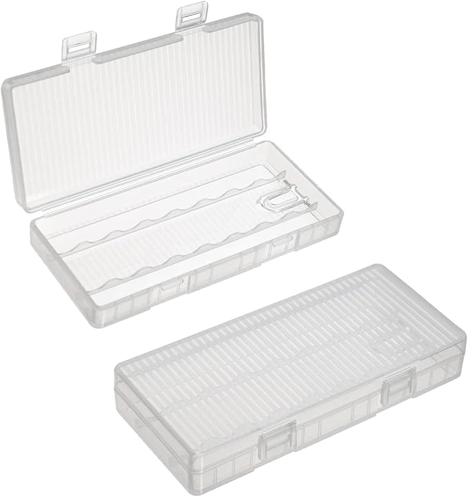 Fielect 8 x AA Battery Storage Case Holder Organizer Box Transparent