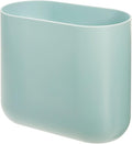iDesign Small Slim Plastic Bathroom Trash Can, Garbage Can for Bedroom, Office, Desk, Dorm, Blue